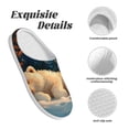 thumbnail image 5 of Haiem Starry Sky Sleep White Bear Print Women's Fuzzy Memory Foam House Slipper Cozy Home Footwear Non-slip Winter Slippers-39/40, 5 of 7