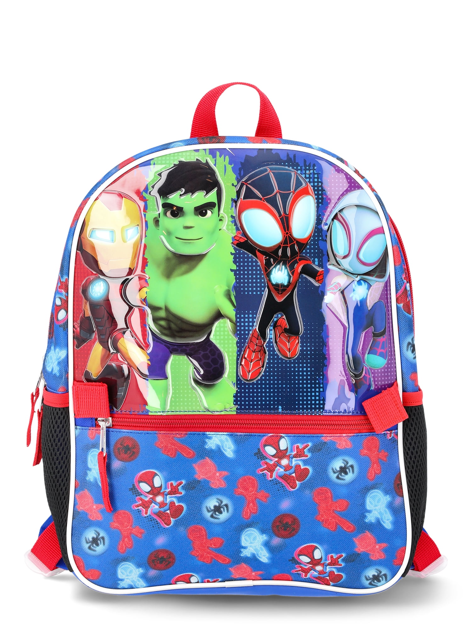 Marvel Spidey & Friends Toddler Backpack & Lunch Box Set, Blue/Green