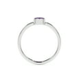 thumbnail image 5 of Natural Amethyst Round Shape Rings in Sterling Silver for Women, February Birthstone Jewelry for Her Birthday, Wedding Anniversary, Christmas, Mothers Day, 5 of 8