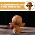 thumbnail image 3 of OUNONA Wooden Angel Figurine with Wings for Home Decoration, Miniature Sculpture, 1 Piece Elegant Ornament, 3 of 8