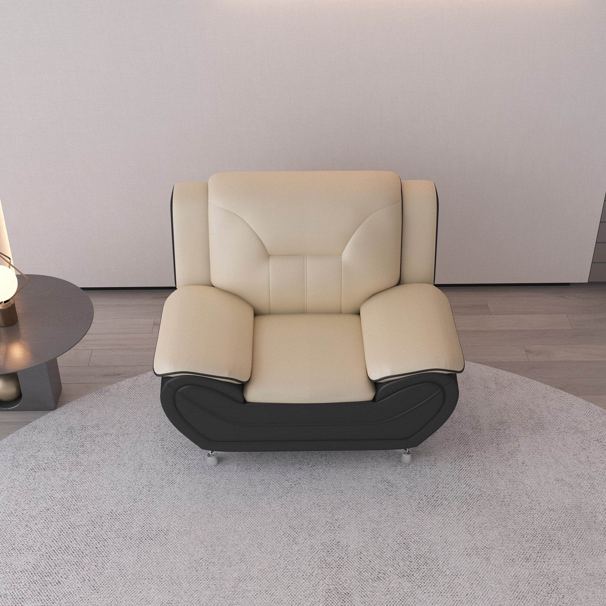 Sanuel 47.3" Wide Faux Leather Club Chair