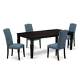 thumbnail image 2 of East West Furniture Dining Room Set Black, LGCE5-BLK-21, 2 of 6