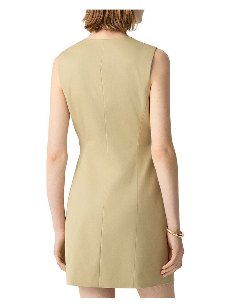 theory beige dress Theory womens Linen-Blend Dress, 6, Beige