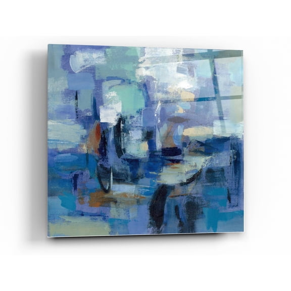 Epic Art 'Ultramarine Wave II' by Silvia Vassileva, Acrylic Glass Wall Art, 36"x36"