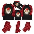 thumbnail image 6 of Odeerbi Christmas Pajamas for Family Holiday Plaid Long Sleeve Family Christmas Pajamas Matching Sets Infant Casual Print Loungewear Parent-child Set Two-Piece Sleepwear Xmas PJs Set Black, 6 of 6