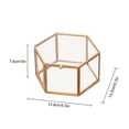 thumbnail image 2 of Shape Geometric Transparent Glass Flower Room Glass  Box Wedding  Jewelry Box Home Decor, 2 of 7