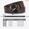 thumbnail image 6 of WHIPPY Non Metal Leather Belt for Men, Nickel Free Belts for Jeans Pants with Hypoallergenic Buckle, 6 of 7