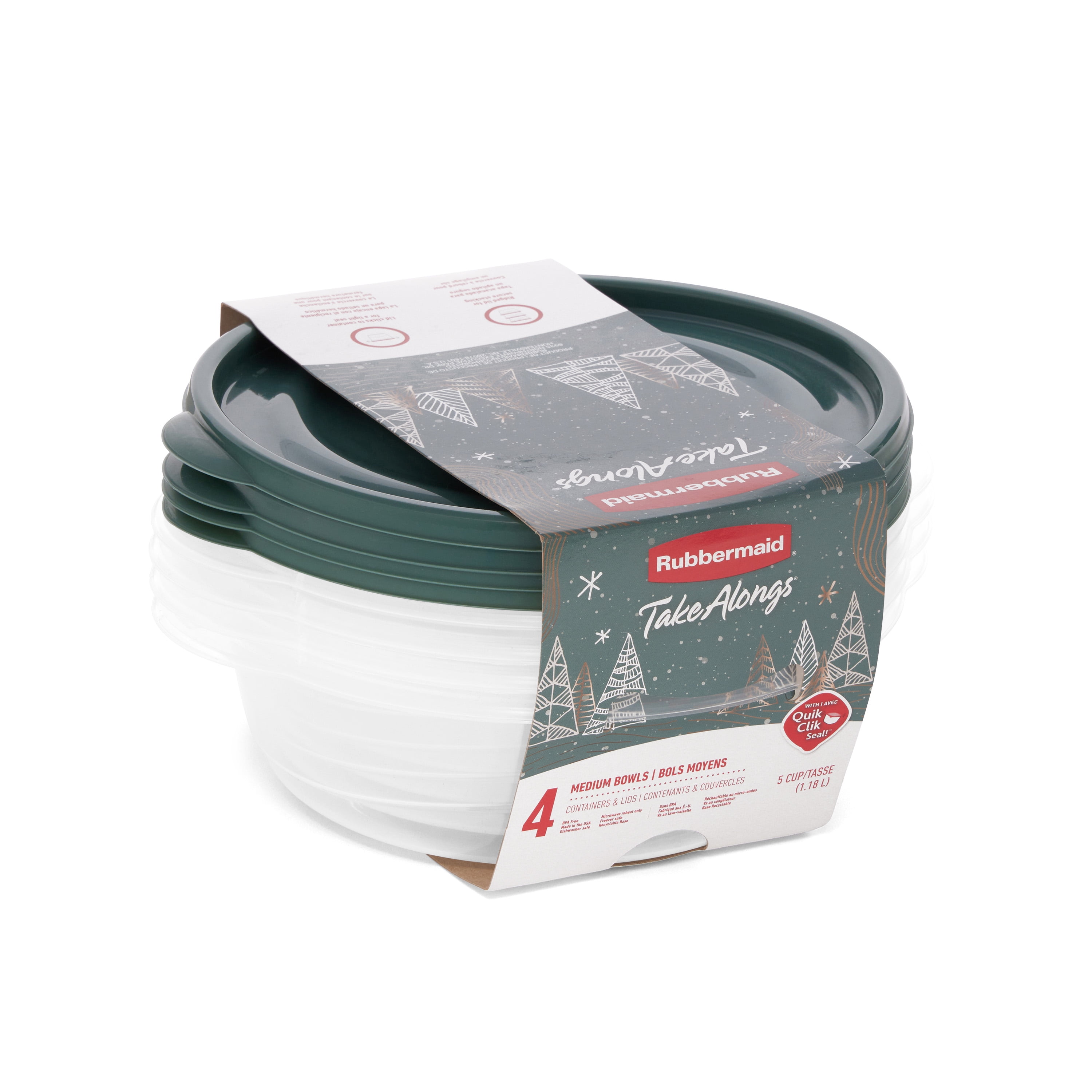 RUBBERMAID TAKEALONGS ROUND 5 CUP CONTAINERS 3 PC