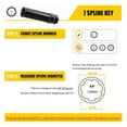 thumbnail image 4 of 7 Spline Lug Nut Key 6 Spline Lug Nut Socket Removal Tool, 2 PCS Dual Hex Drive Aftermarket Wheel L, 4 of 5