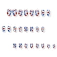 thumbnail image 4 of Uxgjfwu 24Pcs 4th Of July Press On Nails, Patriotic Flag Fake Nails, Short False Nails With Glue, Independence Day Decorative Nail Art Kit, 4 of 9