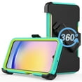 thumbnail image 6 of Xhy Samsung Galaxy A35 5G Case with Belt Clip Holster and Screen Protector Military Grade Protection 3 in 1 Shockproof Armor Rugged Durable Detachable for Galaxy A35 5G Phone - Green+Yellow, 6 of 7