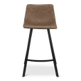 thumbnail image 4 of Bouclair Caramel Faux Leather and Metal Bar Stool, 4 of 10