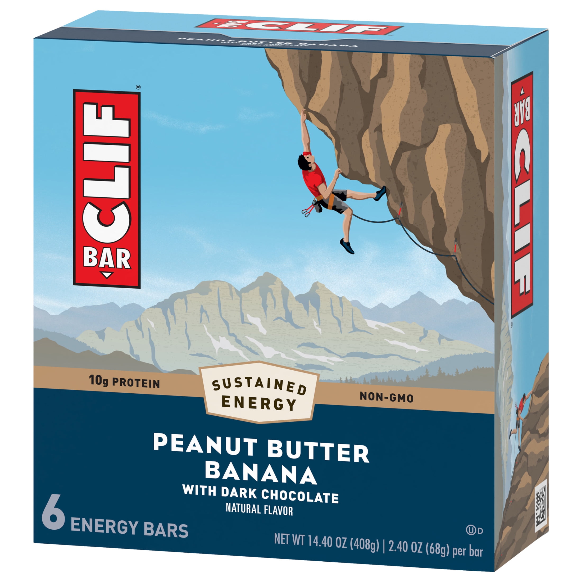 Clif Bar, Peanut Butter Banana, 6 Energy Bars, 2.4 Oz each