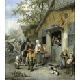 thumbnail image 2 of Cornelis Dusart 12x14 Gold Ornate Wood Frame and Double Matted Museum Art Print Titled - Country Kermis (1680 - 1704), 2 of 4