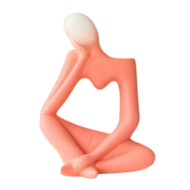 Jarrón de Cerámica Moderno, Estatuas de Pensamiento, Figurita de Arte Abstracto, Artesanía Coleccionable Hecha a Mano para Decoración de Boda, Regalos rojo BLESIY florero