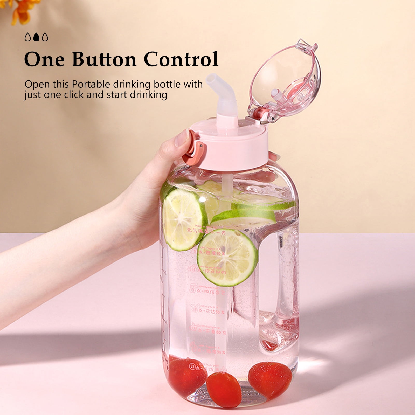 1L Bouteille d'eau avec Paille et Poignée, Water Bottle sans BPA 1L Bouteille d'eau avec Paille et Poignée, Water Bottle sans BPA