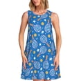 thumbnail image 1 of Vsdgher Robes d'Été Imprimé Tennis pour Femmes Décontracté Col en U Robe de Plage Sans Manches Robe Débardeur Ample avec Poche, 1 of 7