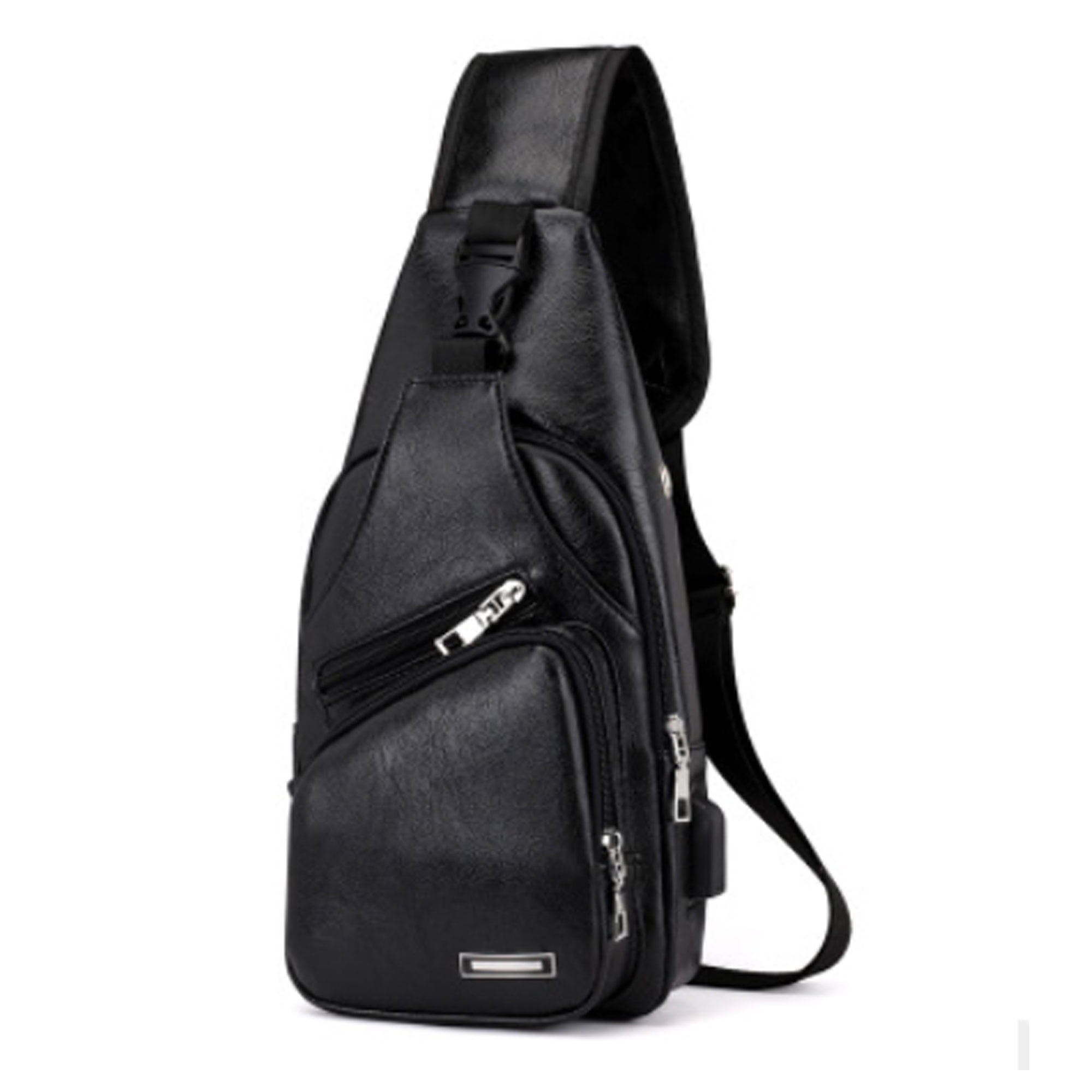 Sports Men Sling Chest Bag Pack Canvas USB Charging Crossbody Shoulder Handbag Sports Men Sling Chest Bag Pack Canvas USB Charging Crossbody Shoulder Handbag