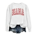 thumbnail image 5 of Sweatshirt for Women Love Heart Graphic Print Long Sleeve Pullover Tops Casual Crew Neck Valentine's Day Sweatshirts White XXL, 5 of 5