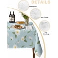 thumbnail image 3 of White Daisy Tablecloth Rectangle Table Cloths 54x108, Waterproof Tablecloth Outdoor Table Cloth, Country Pastoral Spring Botanical Flowers Washable Table Cover for Kitchen Dinning Party, 3 of 8