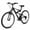 Dark Black, variant on Hykolity 26 in Mountain Bike Sport Bicycle, 18 Speed Mtb Cycling for Adult Men Women Age 14+, Dual Full Suspension Outdoor Sport Bikes, White