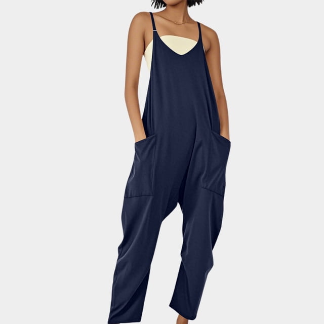 Salopettes Amples pour Femmes avec Grandes Poches - Combinaison à la Mode pour Usage Quotidien - Style Décontracté d'Été