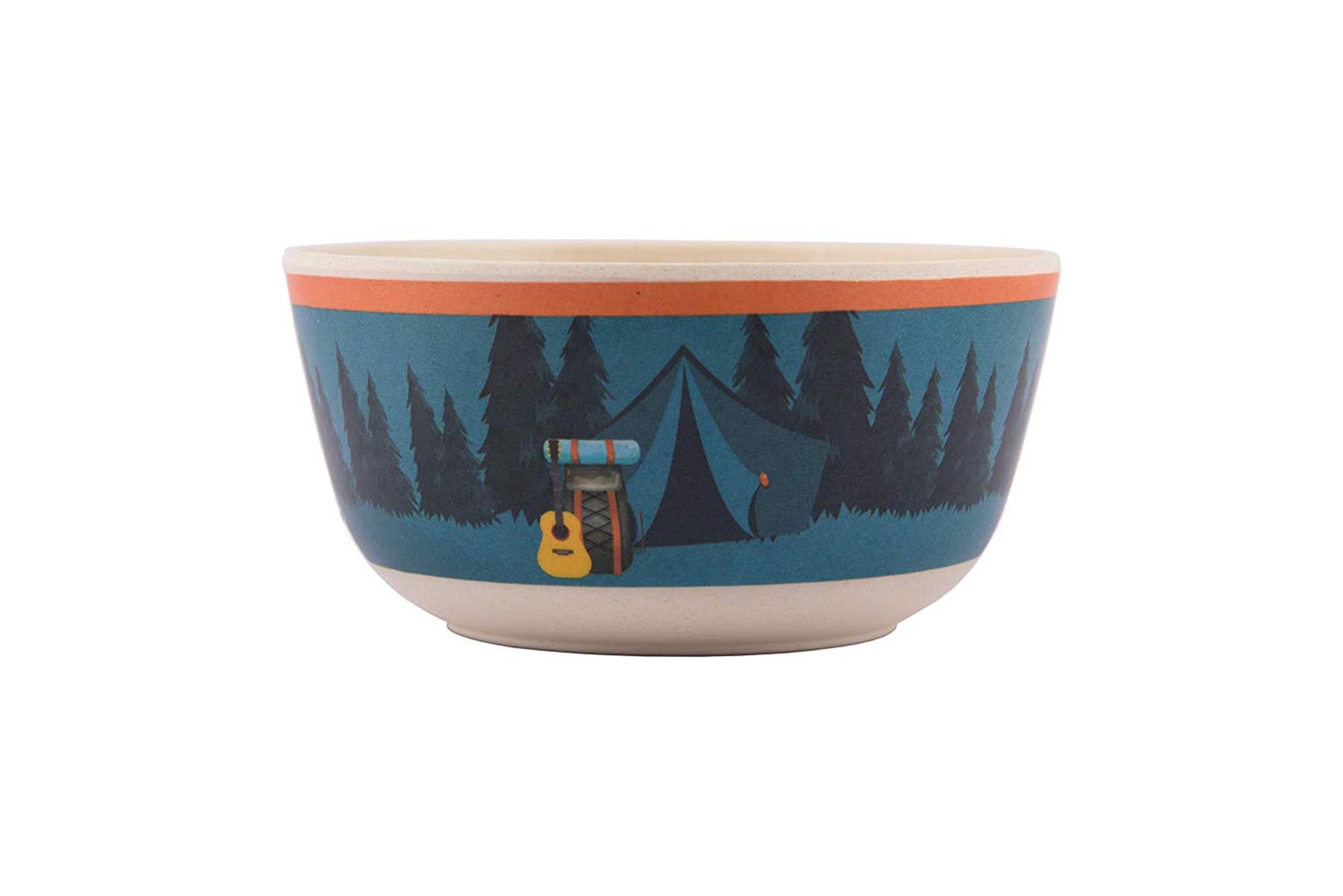 Melange 6Piece Bamboo Bowl Set (Campers Tent) ShatterProof and ChipResistant Bamboo Bowls