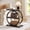 Gray, variant on Fnova Side Table with Circular Metal Frame, End Table with 3-Tier Shelves for Living Room, Brown