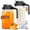 Black-2Pack 32OZ, variant on Breast Milk Pitcher 32 Oz Mason Jar With Lid Double Leak Proof 1 Quart Breastmilk Storage Containers For Fridge Glass Jug Sun Tea Juice Cold Brew Coffee