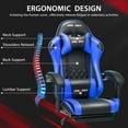 thumbnail image 5 of JONPONY Big and Tall 400LBS Gaming Chair, Ergonomic Design, Gamer Chair PU Leather with Footrest and Lumbar Support, High Back Office Chair Support 8 Hours Long Sitting, Computer Chair,Blue, 5 of 12