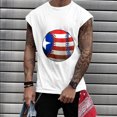 thumbnail image 2 of IROINNID Round Neckline Work Out Tops For Men Sleeveless Sports Tank Tops Vest Pullover Graphic Print Tops, 2 of 5
