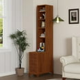 thumbnail image 2 of End Table with 3 Drawers, Corner Table with 4 Open Shelves, Tall Side Table for Bedroom and Corner, Expect Arrival Date (2025/5/27), 2 of 10
