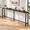 Black-90.5"W x 5.9"D x 31.1"H, variant on Black 78.7"W x 5.9"D x 29.7"H Narrow Console Table with Built-In Charging Outlets