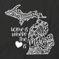 thumbnail image 2 of Home Is Where The Heart Is - Michigan T-Shirt | White Tee Gift, 2 of 5