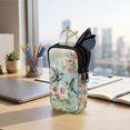 thumbnail image 7 of SEANATIVE Double Eyeglass Case with 2 Compartment Glasses Case Zipper Eyewear Pouch Lightweight Soft Neoprene Sunglasses Pouch Travel Glasses Storage Pouch Bag, Hummingbird Floral Green, 7 of 7