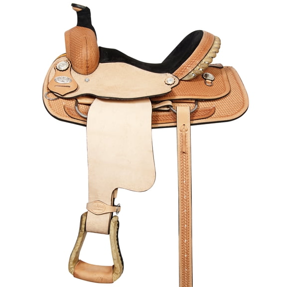 15 In Western Horse Saddle American Leather Ranch Roping Cowboy Hilason