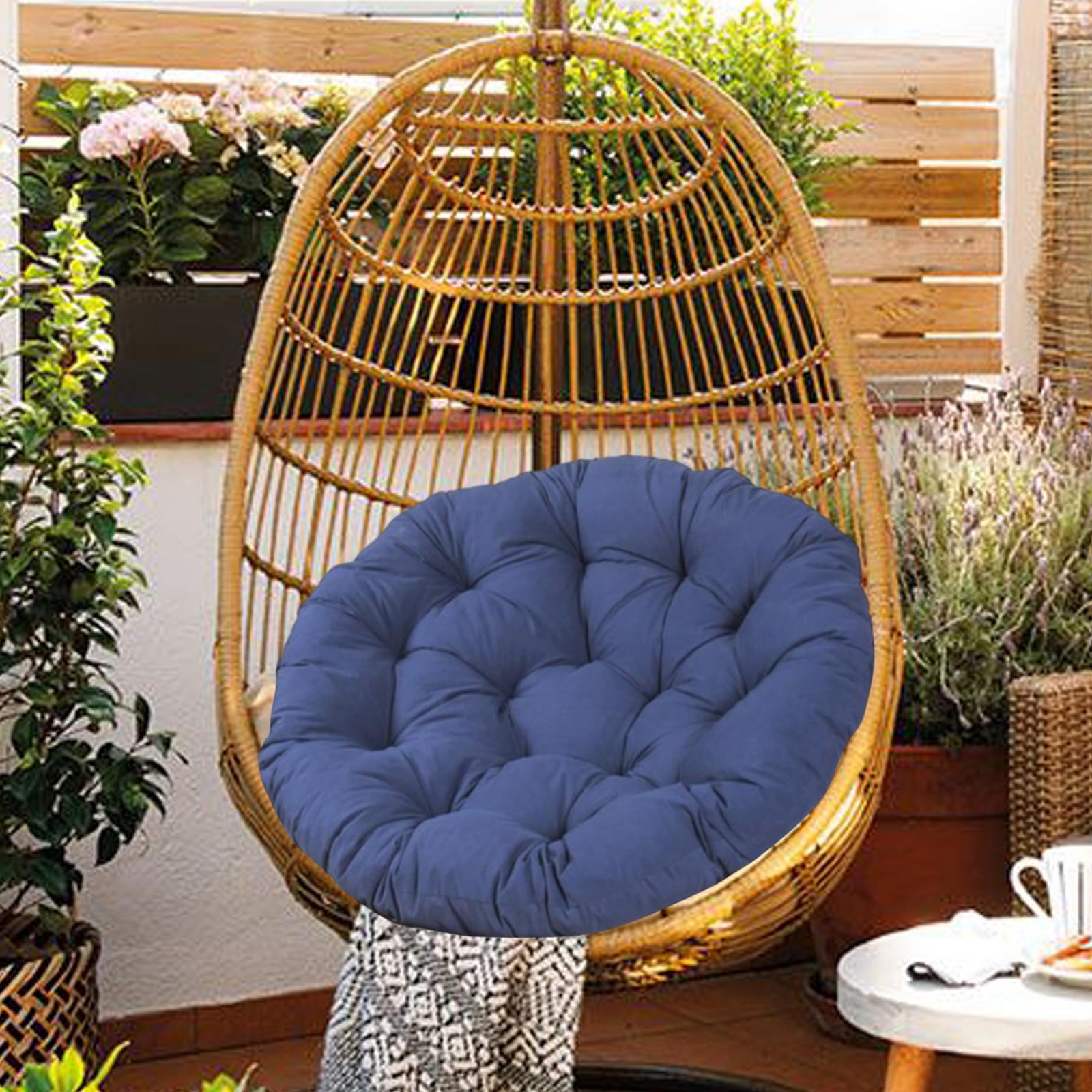 Miulika Hammock Chair Cushion Outdoor Seat Cushion Thick Removable Swing Chair Pad Garden Chair Mat for Patio Porch Household Balcony dark blue