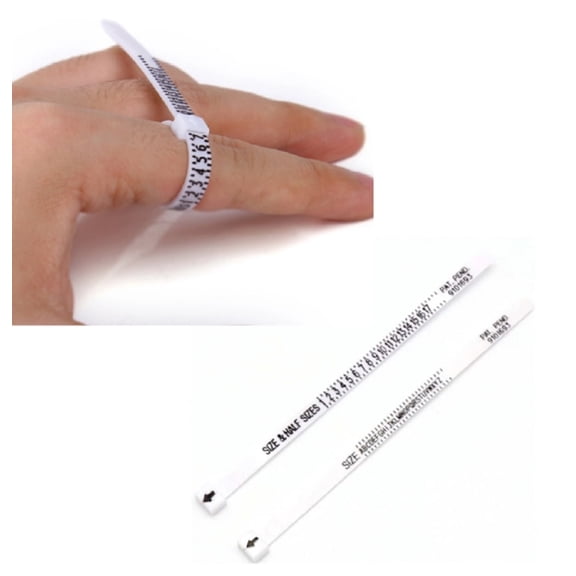 2 Pack Ring Sizer Gauge Tools, Finger Measuring Stick and Mandrel Set for Jewelry Ring Sizing, TIKA