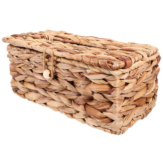 BESTYASH 1Ud Soporte Retro Para Pañuelos Tejido De Seagrass Amarillo Claro Para