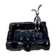 thumbnail image 2 of Jabonera de cerámica con forma de conejo de Pascua y desagüe | Jabonera de ducha con forma de conejo para encimera de baño o cocina | Decoración del hogar en blanco o negro, 2 of 6