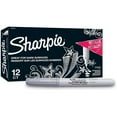 thumbnail image 2 of Sharpie Metallic Permanent Marker Fine Point Silver 12/Pack (19365-PK12), 2 of 4