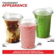 thumbnail image 5 of 16 oz Clear Plastic Cups with Lids Disposable, Togo Drinking Cup with Strawless Sip Lid for Smoothie, Cold Brew Iced Coffee, Lemonade, Ice Latte, Boba, Party Drinks, Bulk, 16 Ounce (Set of 50), 5 of 7