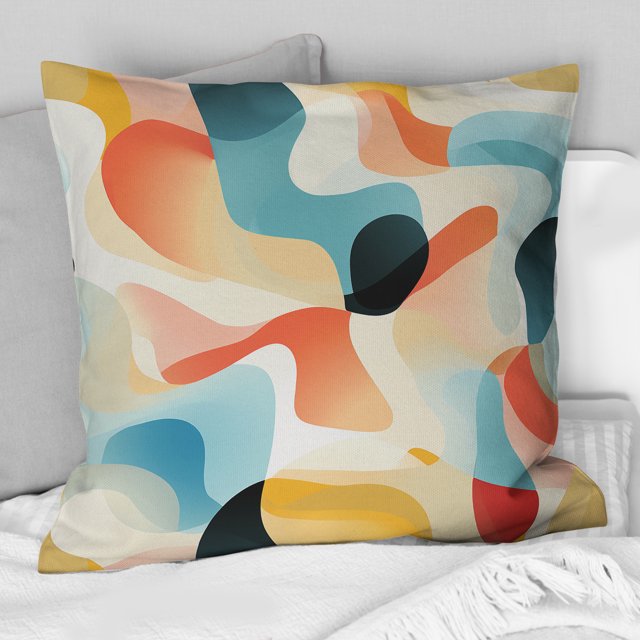 Designart "Abstract Minimalism V" Geometric Throw Pillow - Modern Pillow For Couch - Insert And Pillows Covers For Bedroom Decor