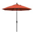 thumbnail image 1 of California Umbrella 9' Golden State Series Patio Umbrella With Stone Black Aluminum Pole Aluminum Ribs Collar Tilt Crank Lift With Sunbrella 2A Henna Fabric, 1 of 4