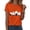 Orange, variant on Duqingm Ghost Halloween T-Shirt for Women Cute Ghost Cat Graphic Tee Spooky Season Shirt Vintage Short Sleeve Casual Fall Tops,L