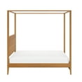 thumbnail image 4 of Haven Canopy Bed with Square Post and Wood Headboard (Full), Pecan, 4 of 9