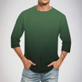thumbnail image 2 of cfhntfmh 3/4 Length Sleeve Shirts for Men Summer Fashion Printed Crewneck Pullover Tops Big and Tall Soft Stretch Basic Tshirts, 2 of 5