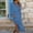 A0535-Light Blue, variant on QUINDOS Summer Dresses for Women Beach Sundress V-neck Long Sleeve Sun Dresses Solid Color Pockets Cotton Linen Long Midi Dresses for Women