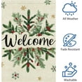 thumbnail image 5 of Welcome Christmas Garden Flag 12x18 Inch Double Sided Burlap, Winter Snowflake Yard Flags for Holiday Xmas Seasonal Outdoor Decoration(ONLY FLAG), 5 of 6