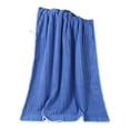 thumbnail image 2 of HCBY Quick Dry Coral Fleece Towel, Large Striped Absorbent Towel for Face, Hair, Bath(Blue,23.6x11.8inch), 2 of 6